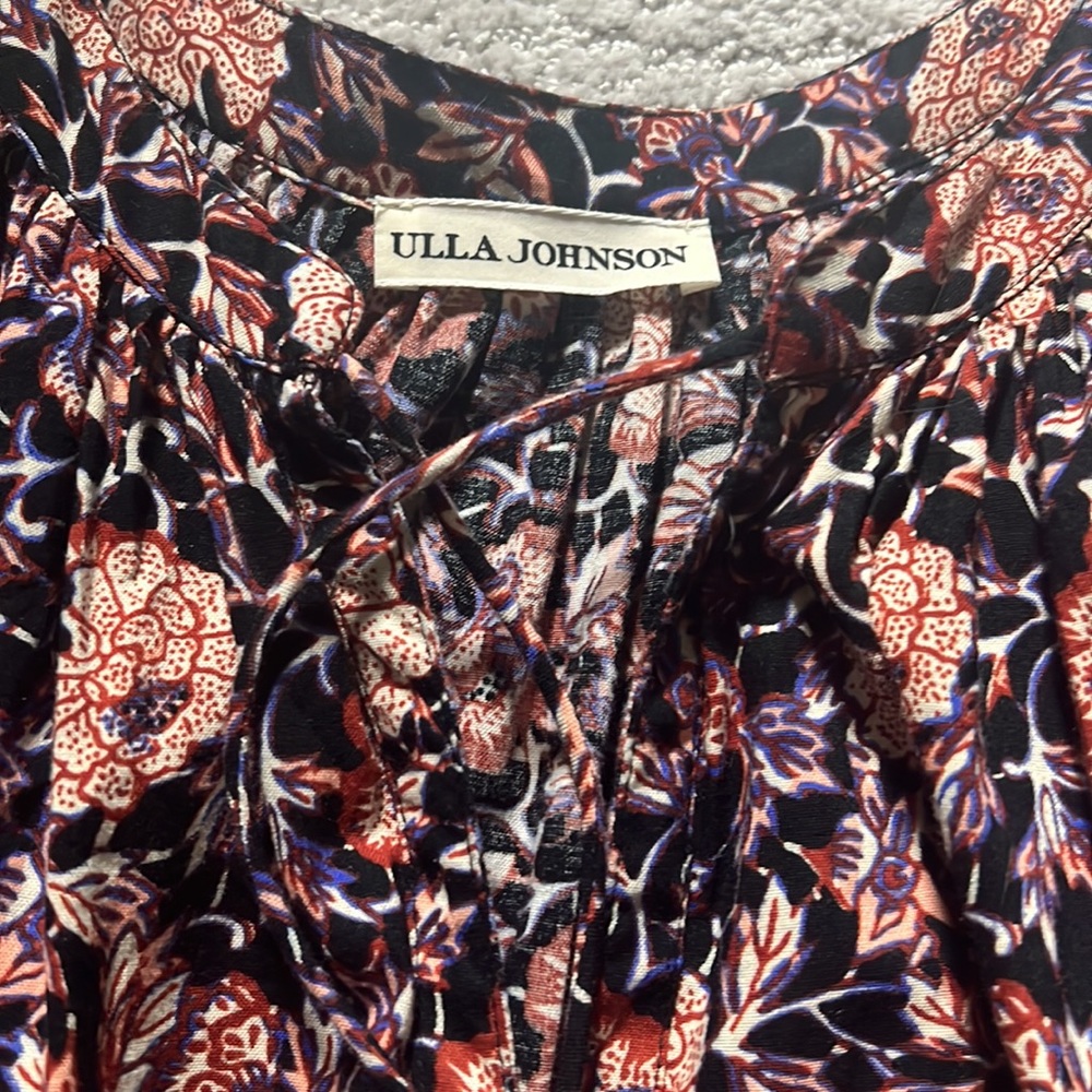 Ulla Johnson Navy Dark Red Top